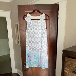 Lilly Pulitzer Blue and Pink Patterned Dress